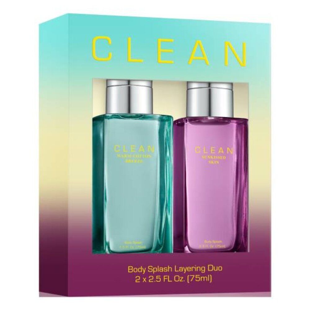 Clean Body Splash Layering Duo Set Warm Cotton Breeze and Sunkissed Skin